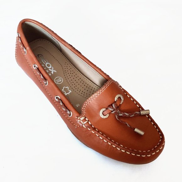 Geox Brown Leather Loafers - Picture 4 of 8
